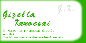 gizella kamocsai business card